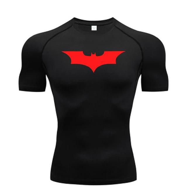 Camiseta deportiva de compresión de manga corta