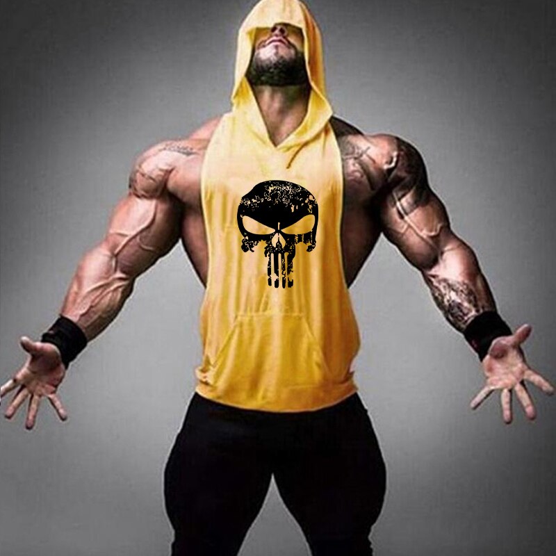 Camiseta de tirantes de algodón para entrenamiento de hombre