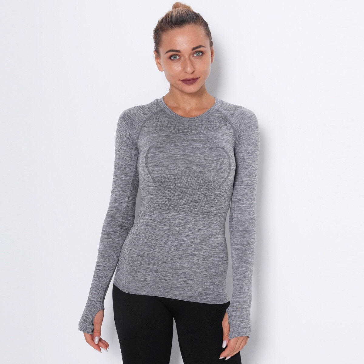Camiseta deportiva de manga larga para mujer
