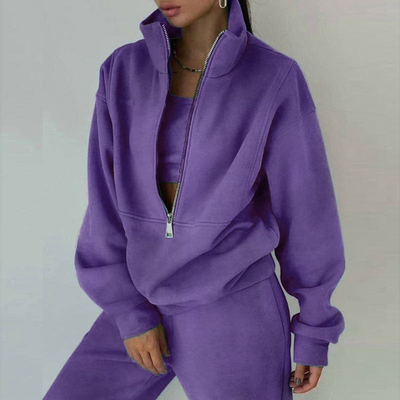 Conjunto deportivo de dos piezas con sudadera para mujer