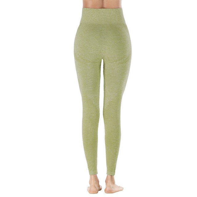 Leggings deportivos de yoga de cintura alta, sin costuras, para mujer, ideales para fitness, yoga, correr y ejercicio.
