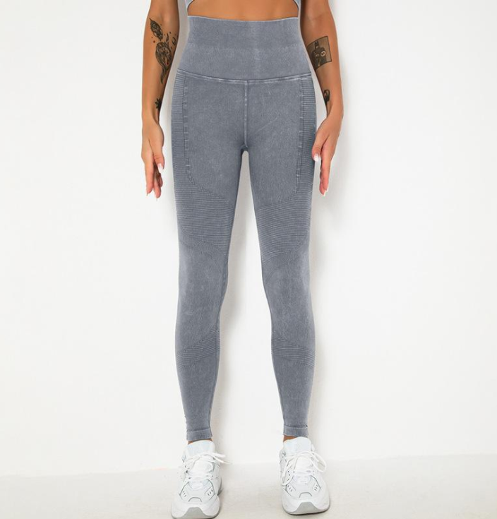 Leggings deportivos de yoga para mujer, de tiro alto, sin costuras, con control de abdomen, ideales para gimnasio, fitness, running y entrenamiento.