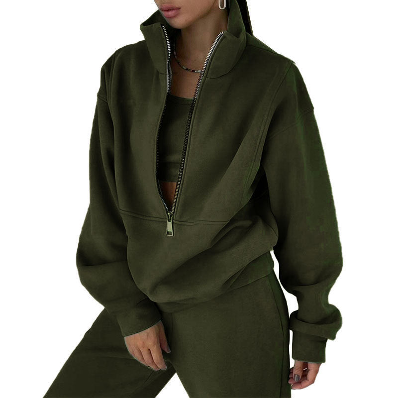 Conjunto deportivo de dos piezas con sudadera para mujer