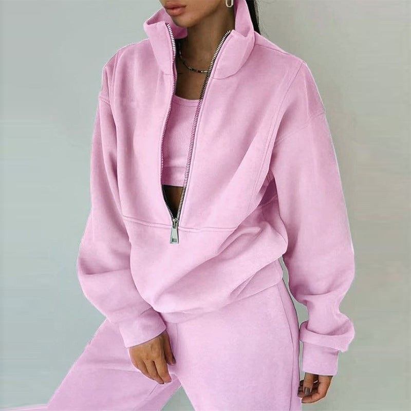 Conjunto deportivo de dos piezas con sudadera para mujer