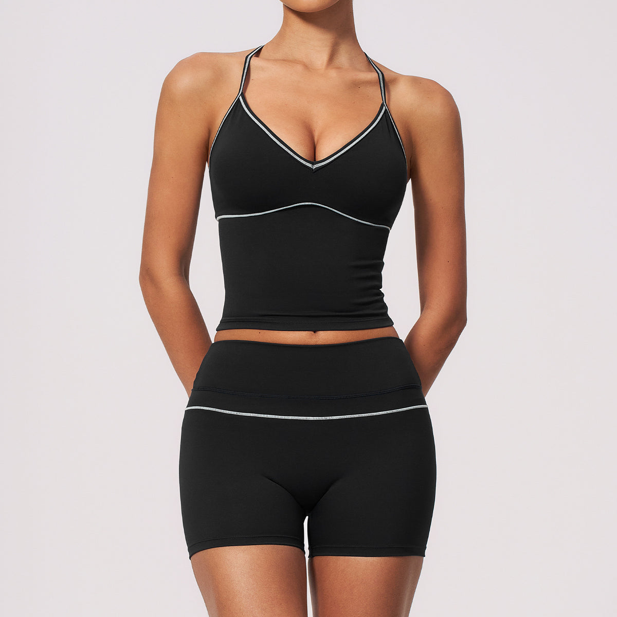 Conjunto deportivo de tejido afelpado para mujer
