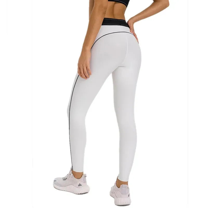 Pantalones deportivos de cintura alta y efecto push-up para mujer, leggings elásticos de fitness, leggings de compresión para gimnasio, secado rápido