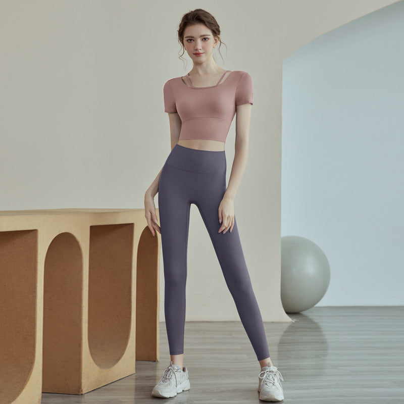 Conjunto deportivo de manga corta para mujer