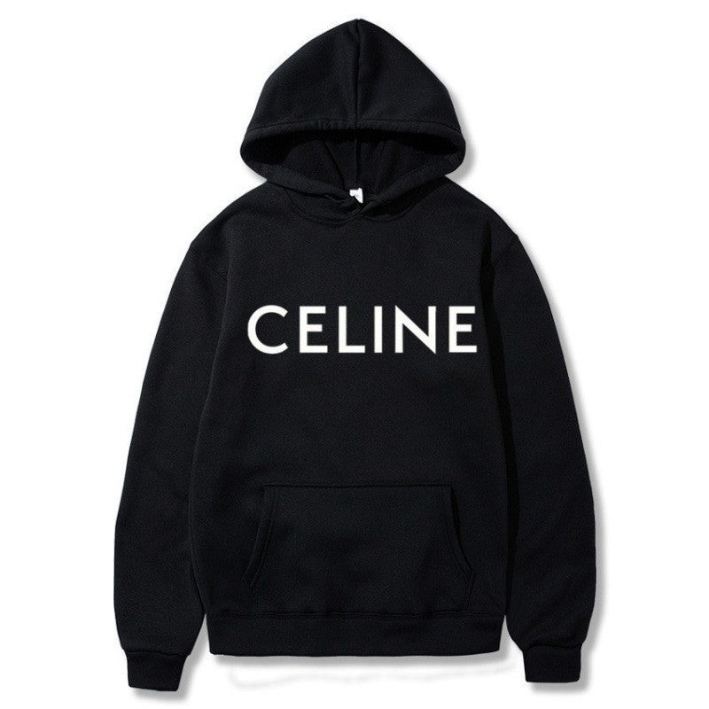 Sudadera con capucha estampada de corte holgado
