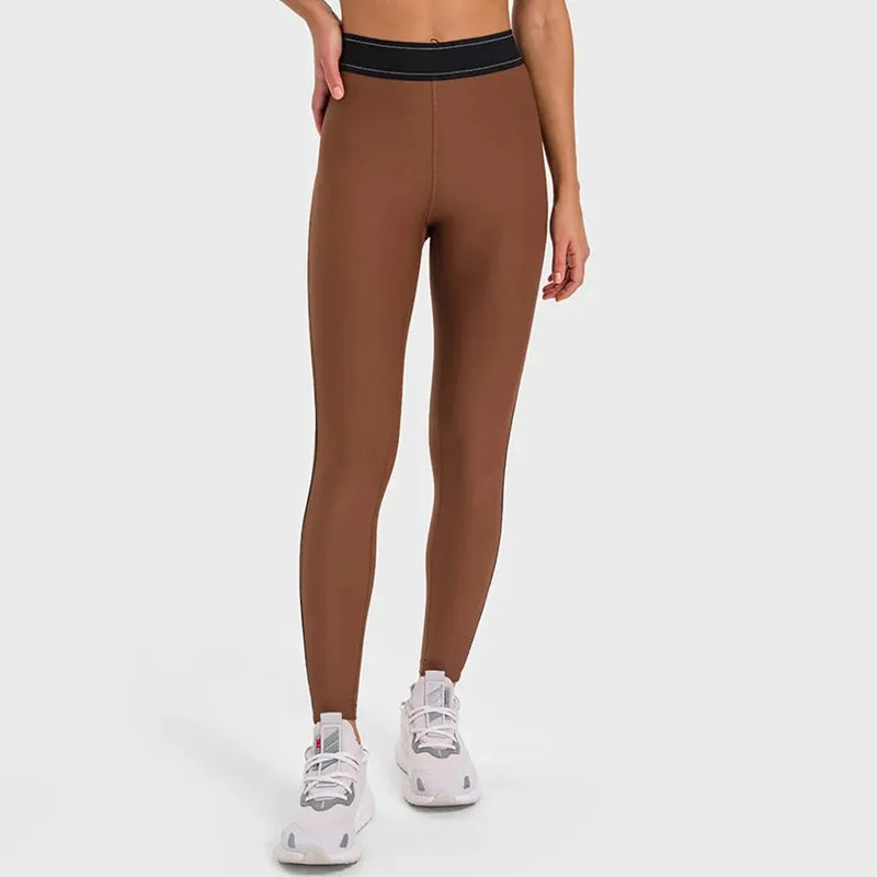 Pantalones deportivos de cintura alta y efecto push-up para mujer, leggings elásticos de fitness, leggings de compresión para gimnasio, secado rápido