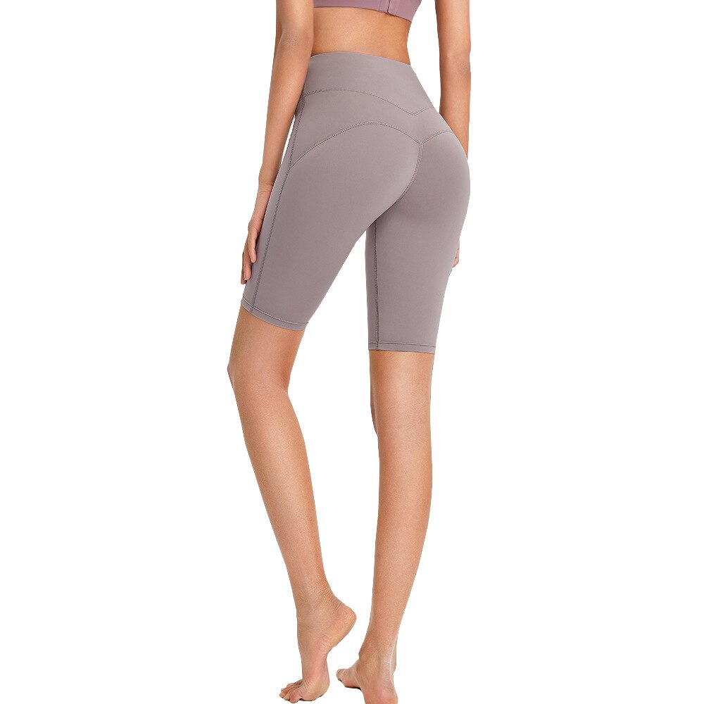 Short ciclista elástico de cintura alta para mujer