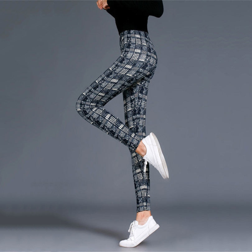 Leggings de cuadros para mujer, pantalones sexis, leggings push-up, leggings de moda para fitness, pantalones deportivos de gimnasio, talla grande, pantalones de cintura alta