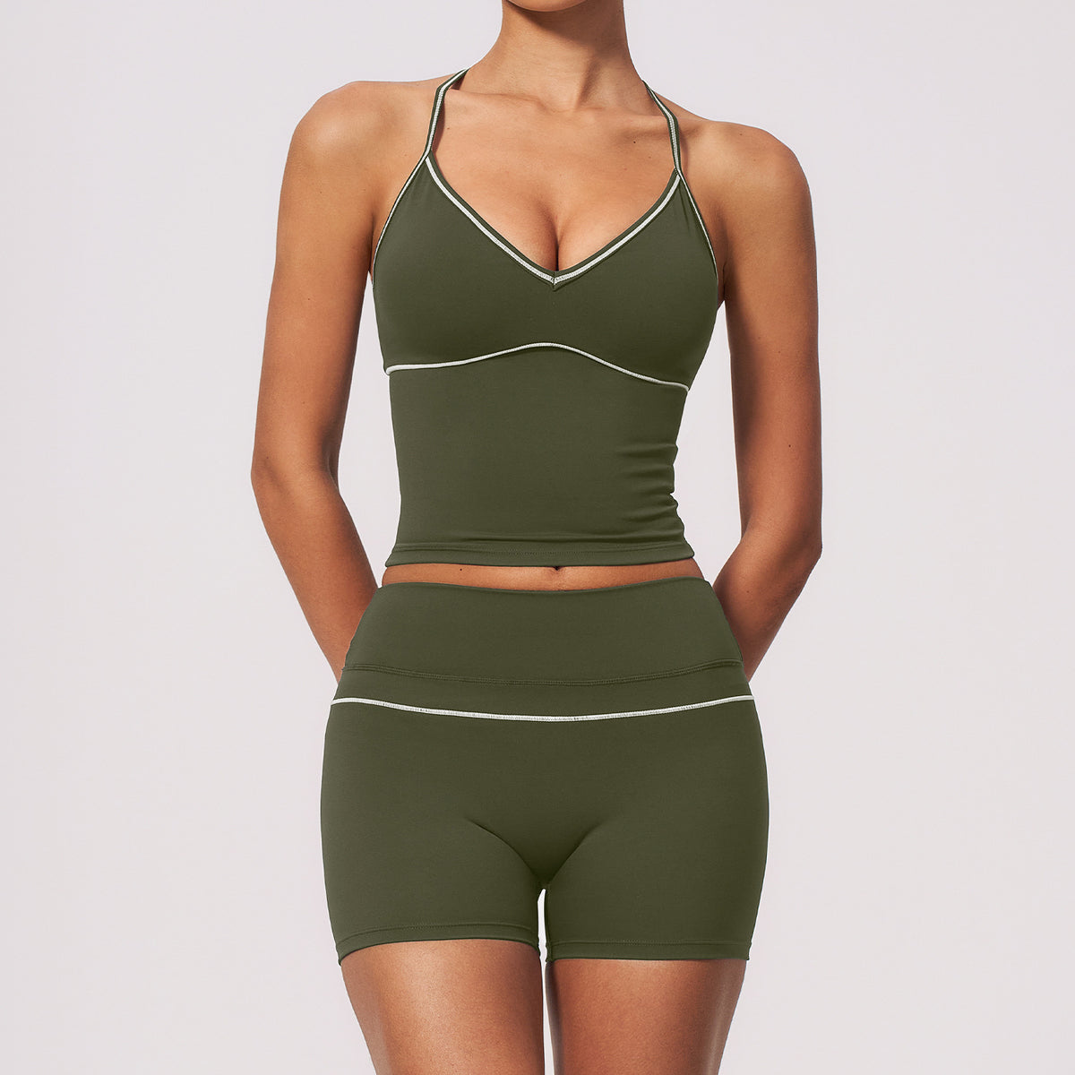 Conjunto deportivo de tejido afelpado para mujer