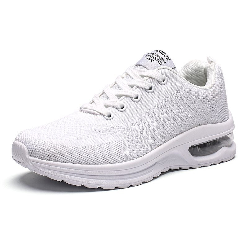 Zapatillas de running para hombre transpirables y ligeras, calzado deportivo para mujer, zapatillas planas para gimnasio con amortiguación de aire para parejas