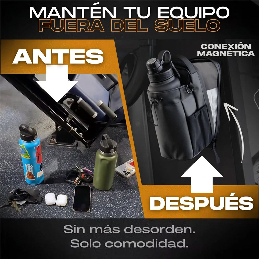 Bolsa magnética para botella y accesorios de gimnasio