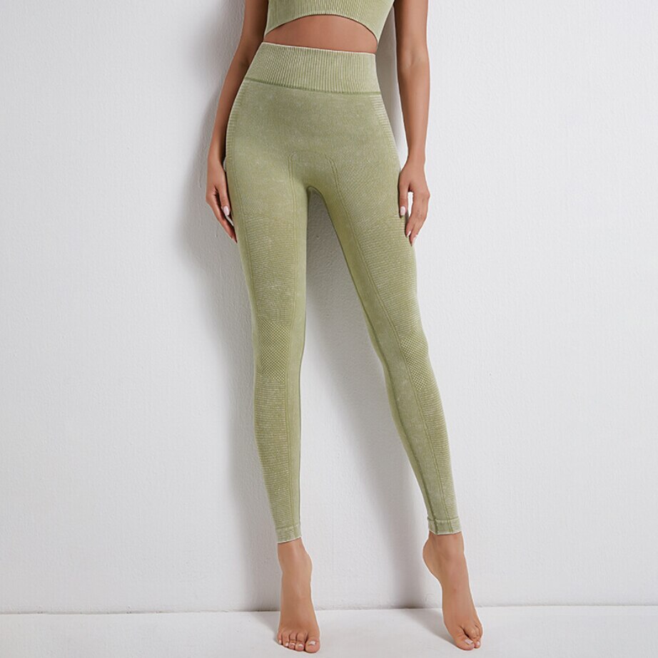 Conjunto de yoga de dos piezas con top y leggings