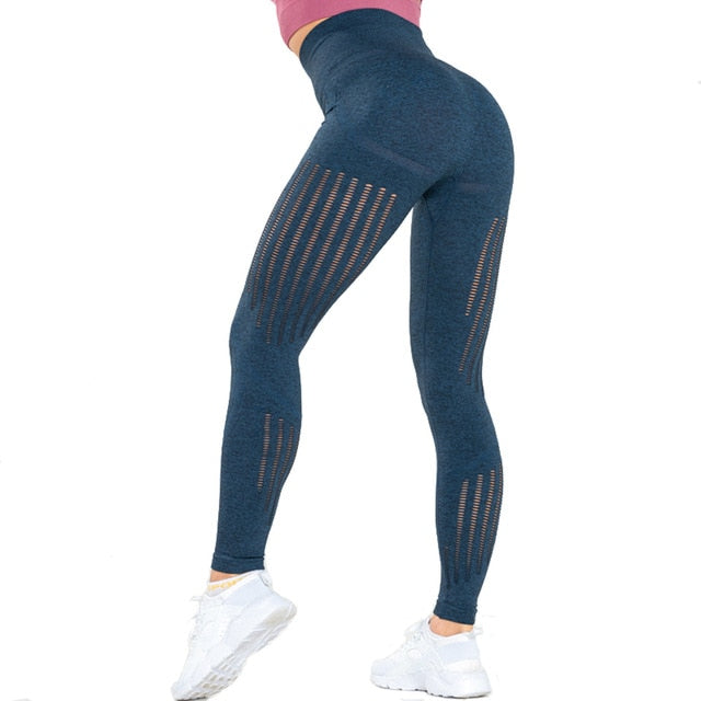 Leggings deportivos de yoga de cintura alta para mujer