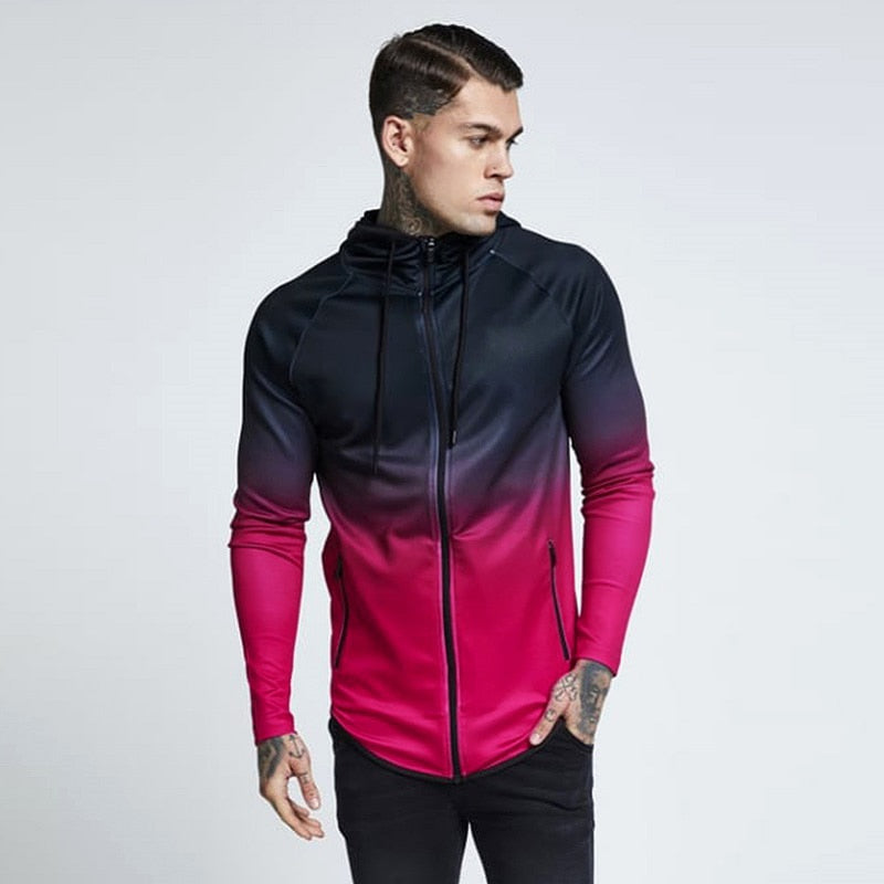 Chaqueta deportiva con capucha para hombre