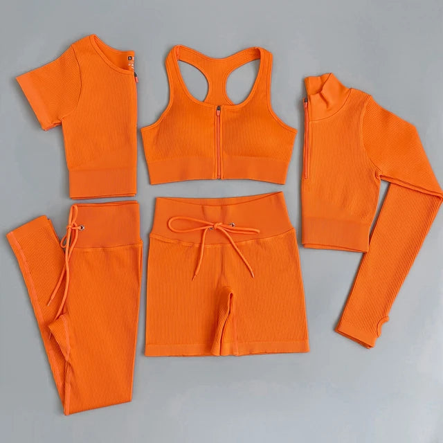 Conjunto deportivo de mujer con leggings de cintura alta