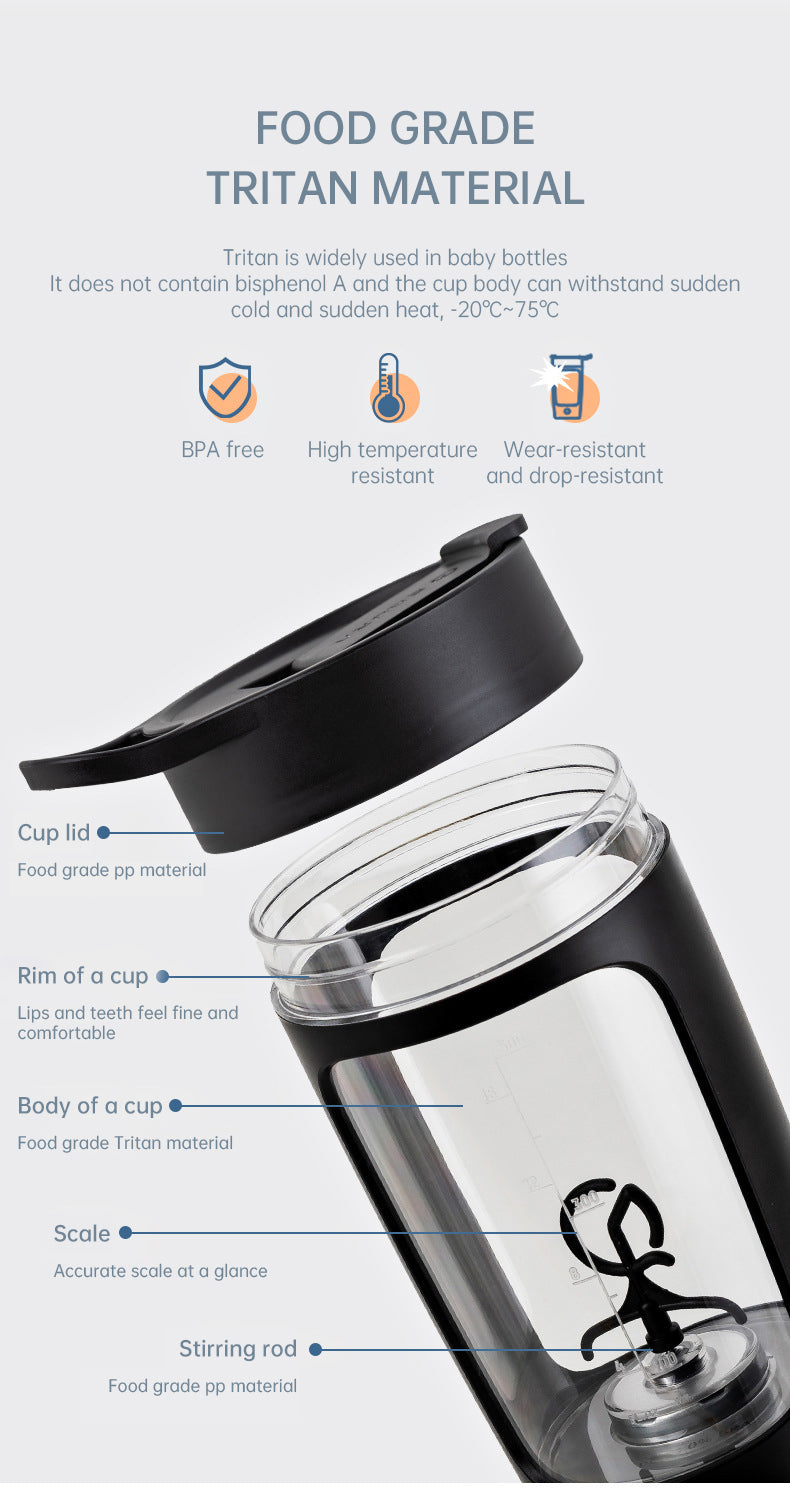 Batidora portátil recargable para batidos, 650 ml