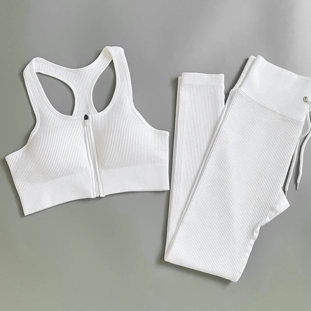 Conjunto deportivo de mujer con leggings de cintura alta
