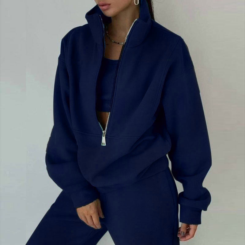 Conjunto deportivo de dos piezas con sudadera para mujer