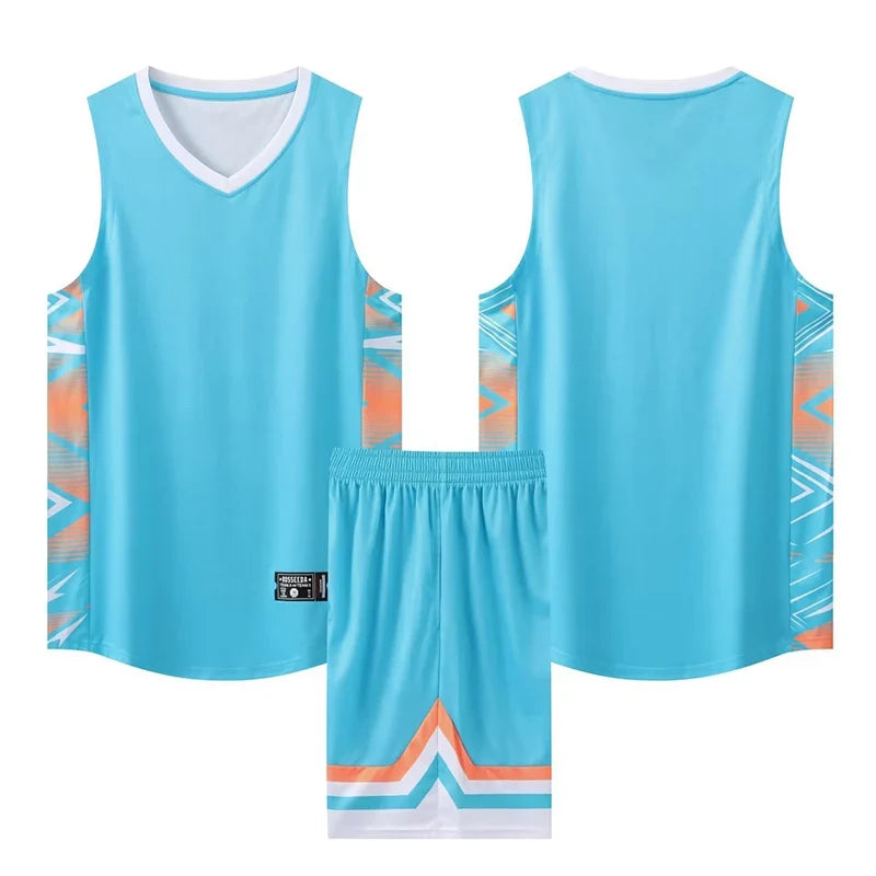 Conjunto de Camiseta y Pantalón de Baloncesto Personalizado para Jóvenes – Secado Rápido y Transpirable