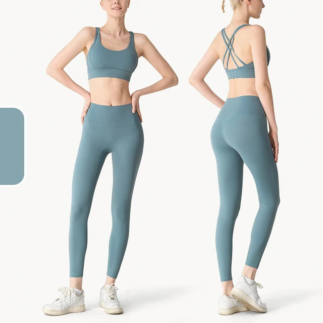Conjunto deportivo de yoga para mujer de dos piezas