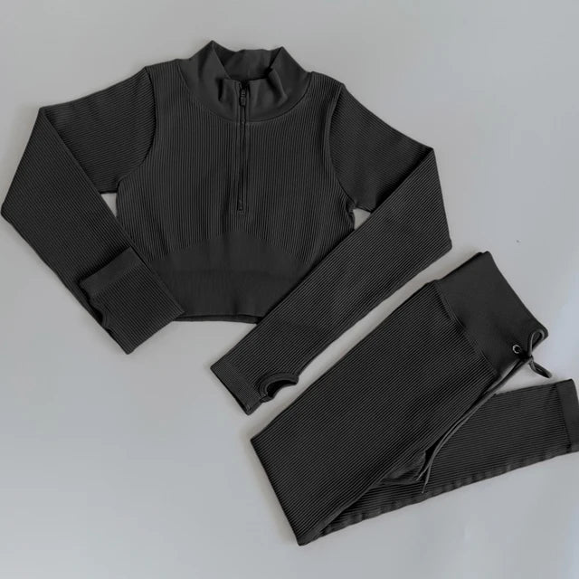 Conjunto deportivo de mujer con leggings de cintura alta