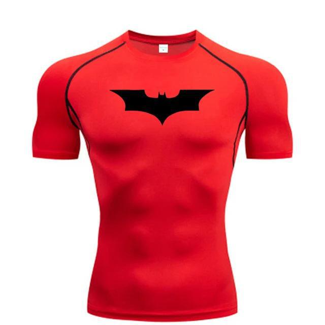 Camiseta deportiva de compresión de manga corta