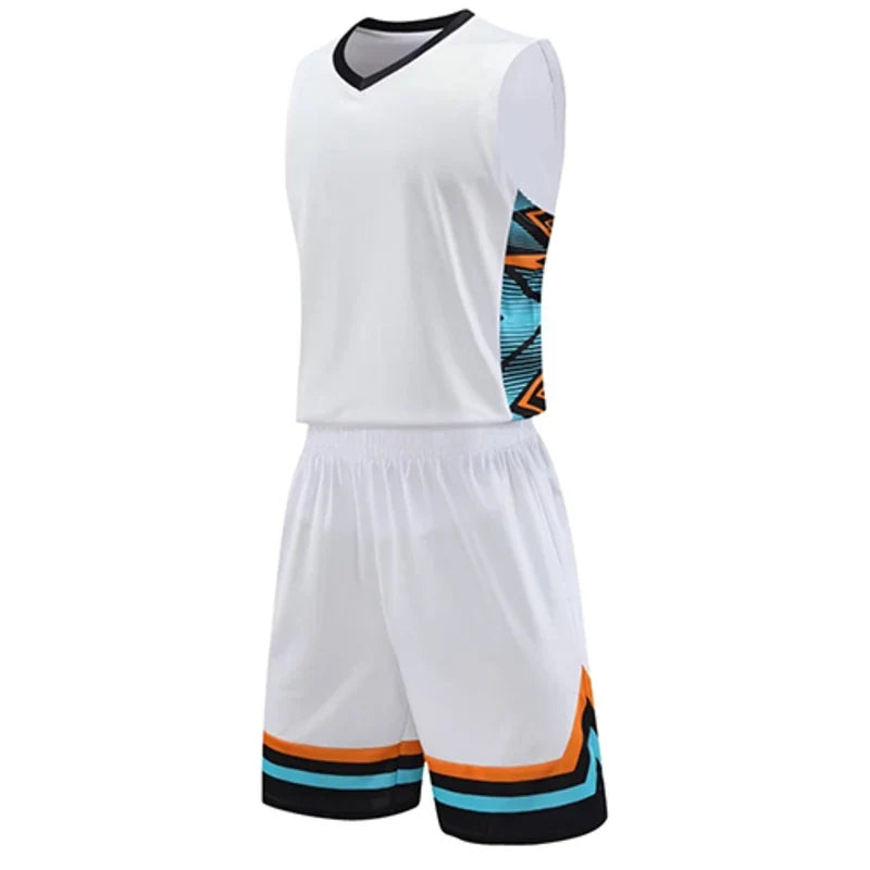 Youth Mens Custom Basketball Jersey Set Quick Dry Breathable Vest and Shorts Personalized Name Number Print-0