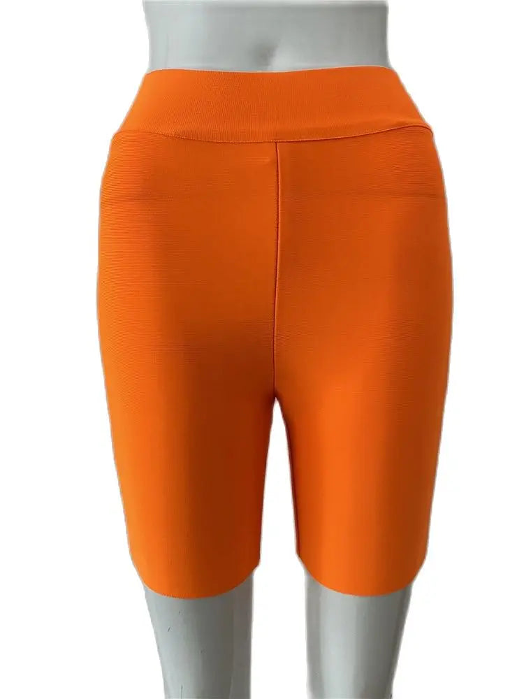 Short deportivo elástico de cintura alta para mujer