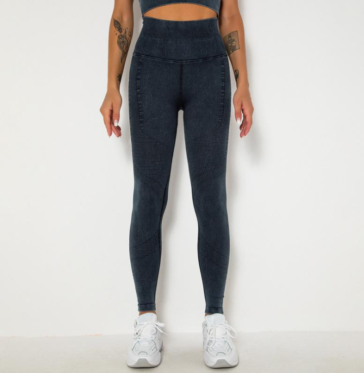 Leggings deportivos de yoga para mujer, de tiro alto, sin costuras, con control de abdomen, ideales para gimnasio, fitness, running y entrenamiento.