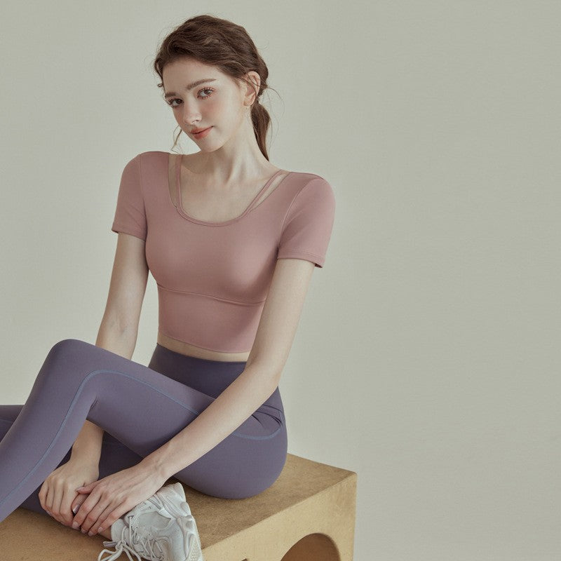 Conjunto deportivo de manga corta para mujer