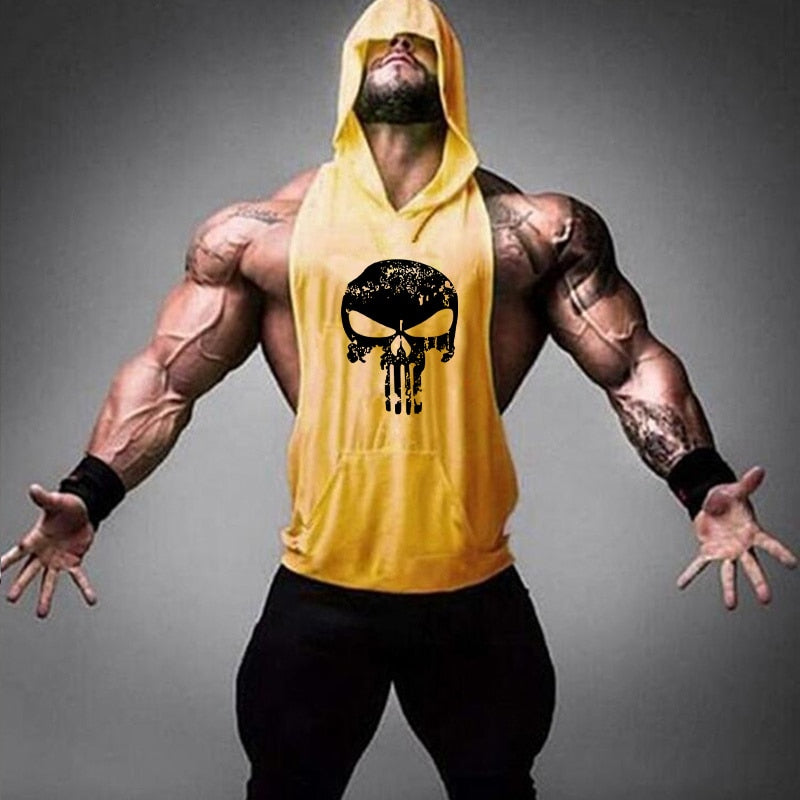 Camiseta de tirantes de algodón para entrenamiento de hombre