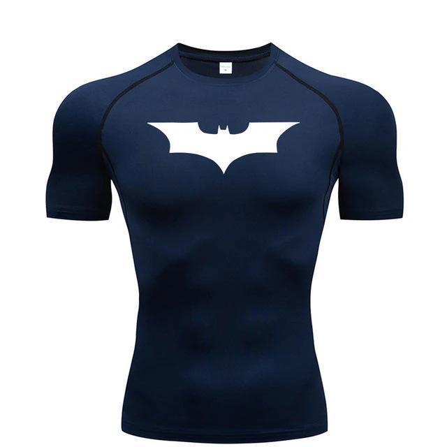 Camiseta deportiva de compresión de manga corta