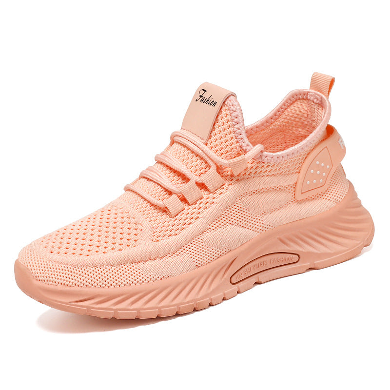 Zapatillas de deporte con cordones para mujer, calzado deportivo de tela beige para exteriores, cómodas, ligeras y antideslizantes para gimnasio, trabajo y uso diario