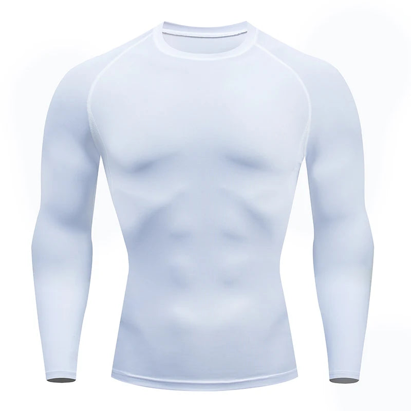 Camiseta deportiva de compresión de manga larga para hombre