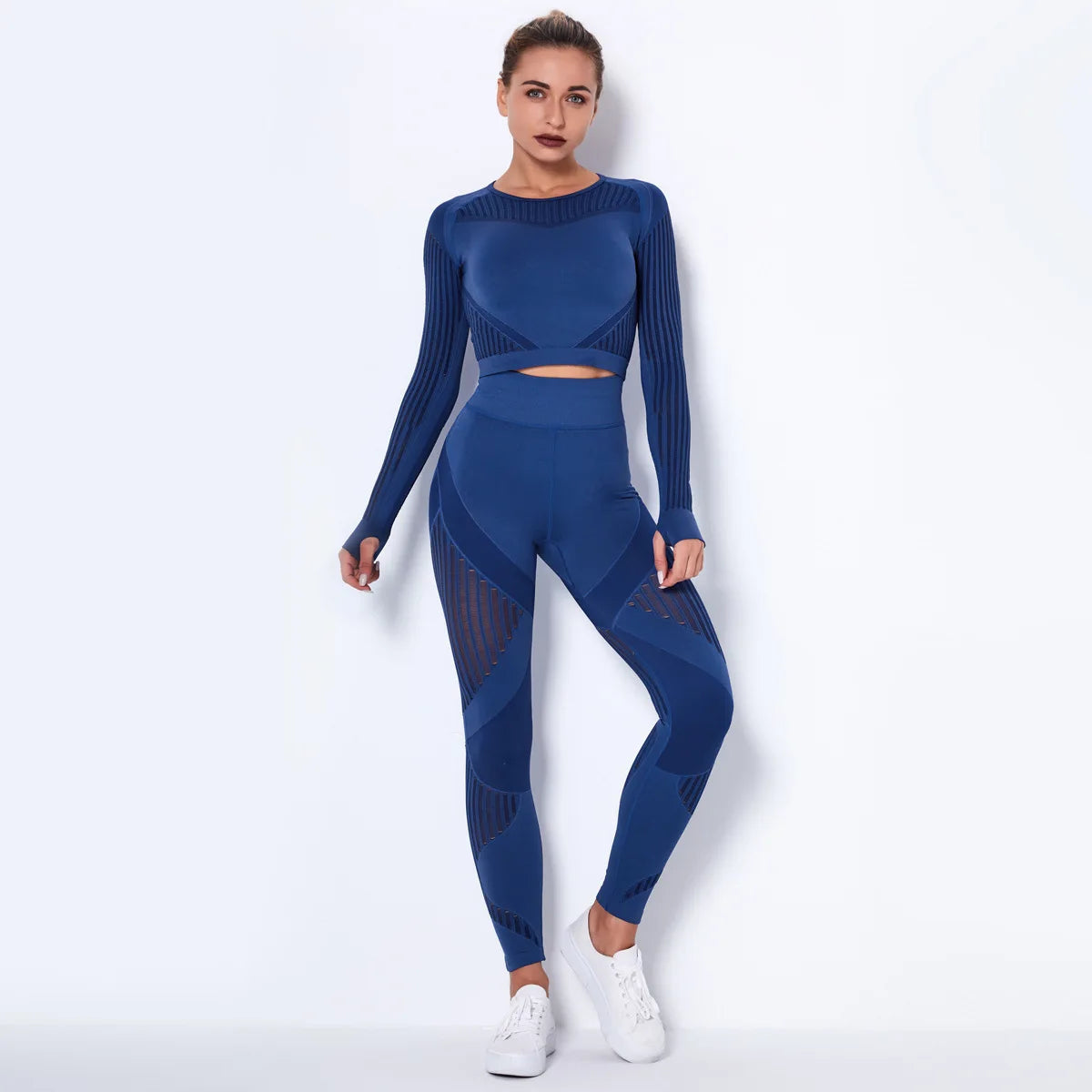 Conjunto deportivo sin costuras para mujer con leggings