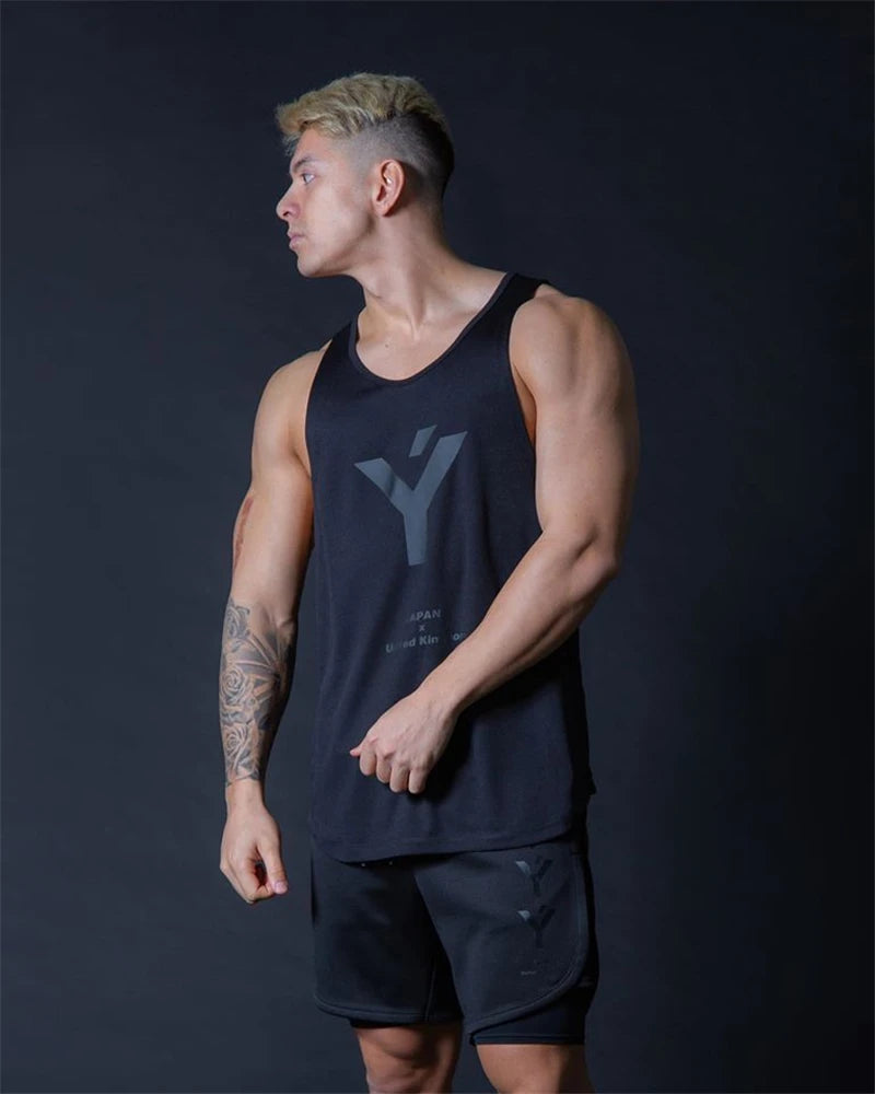 Camiseta de tirantes de malla para entrenamiento de hombre