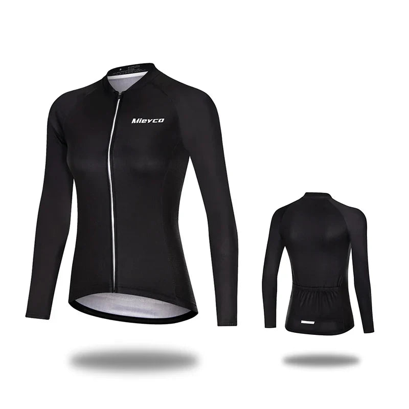 Women Cycling Jersey Long Sleeve Breathable Lightweight Spring Autumn Road Bike Top-9