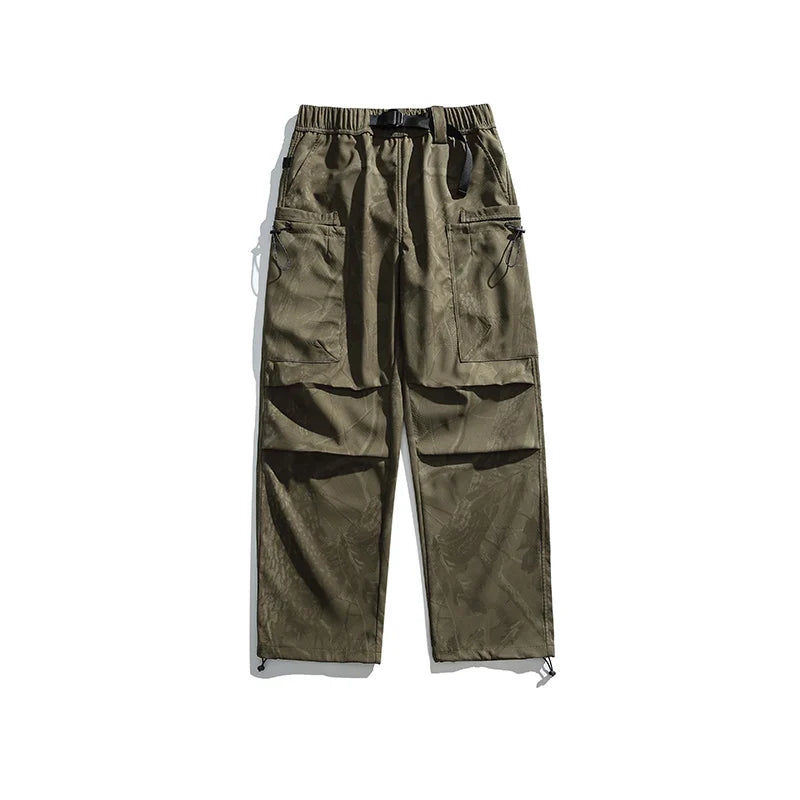Pantalones cargo holgados para hombre con estilo ajustable para exteriores