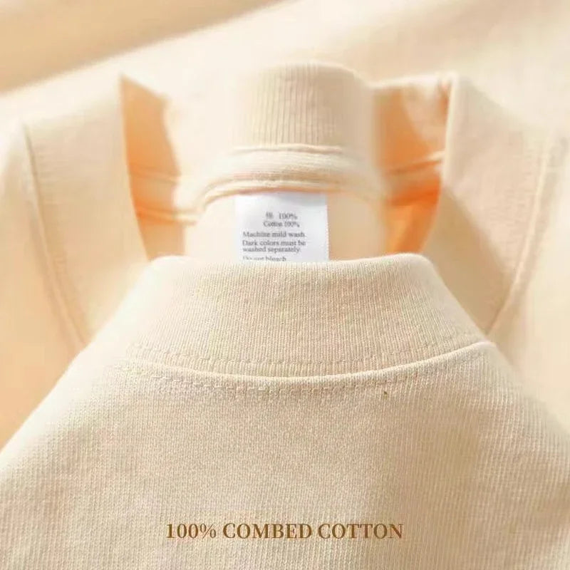 Camiseta de Algodón Cuello Redondo para Hombre – Corte Relajado y Manga Corta