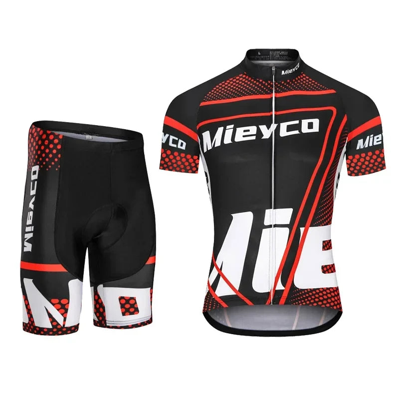 Men Quick Dry Breathable Cycling Jersey Short Sleeve Racing Bike Shirt-0