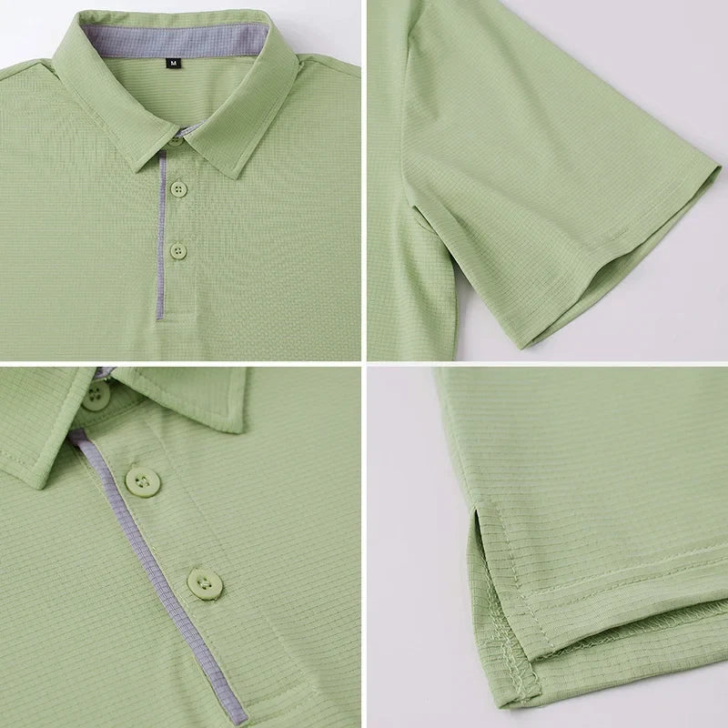 Polo deportivo de hombre de manga corta – Ligero y de secado rápido