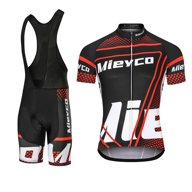 Conjunto de Ciclismo para Hombre – Maillot Manga Corta y Culotte con Pad GEL, Secado Rápido