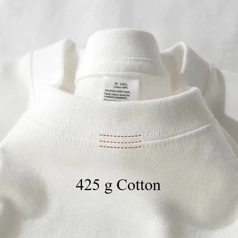 Camiseta de Algodón Cuello Redondo para Hombre – Corte Relajado y Manga Corta