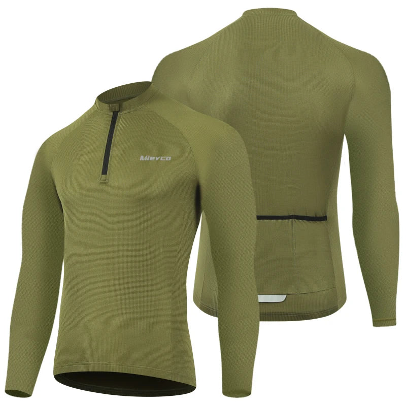 Maillot de Ciclismo Manga Larga para Hombre – Transpirable, Secado Rápido y Reflectante