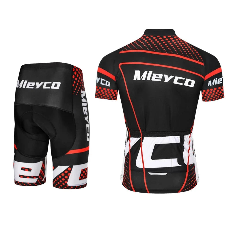 Conjunto de Ciclismo para Hombre – Maillot Manga Corta y Culotte con Pad GEL, Secado Rápido