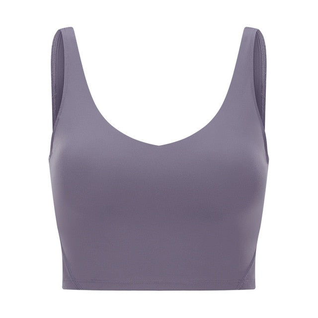 Top Deportivo SHINBENE para Mujer – Sujetador Yoga Naked-Feel, Acolchado, Running y Fitness