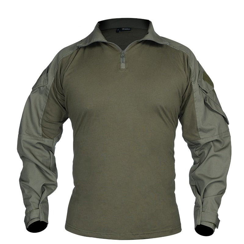 Traje Táctico G3 para Hombre – Camisa, Pantalón y Rodilleras, Camo Airsoft Militar